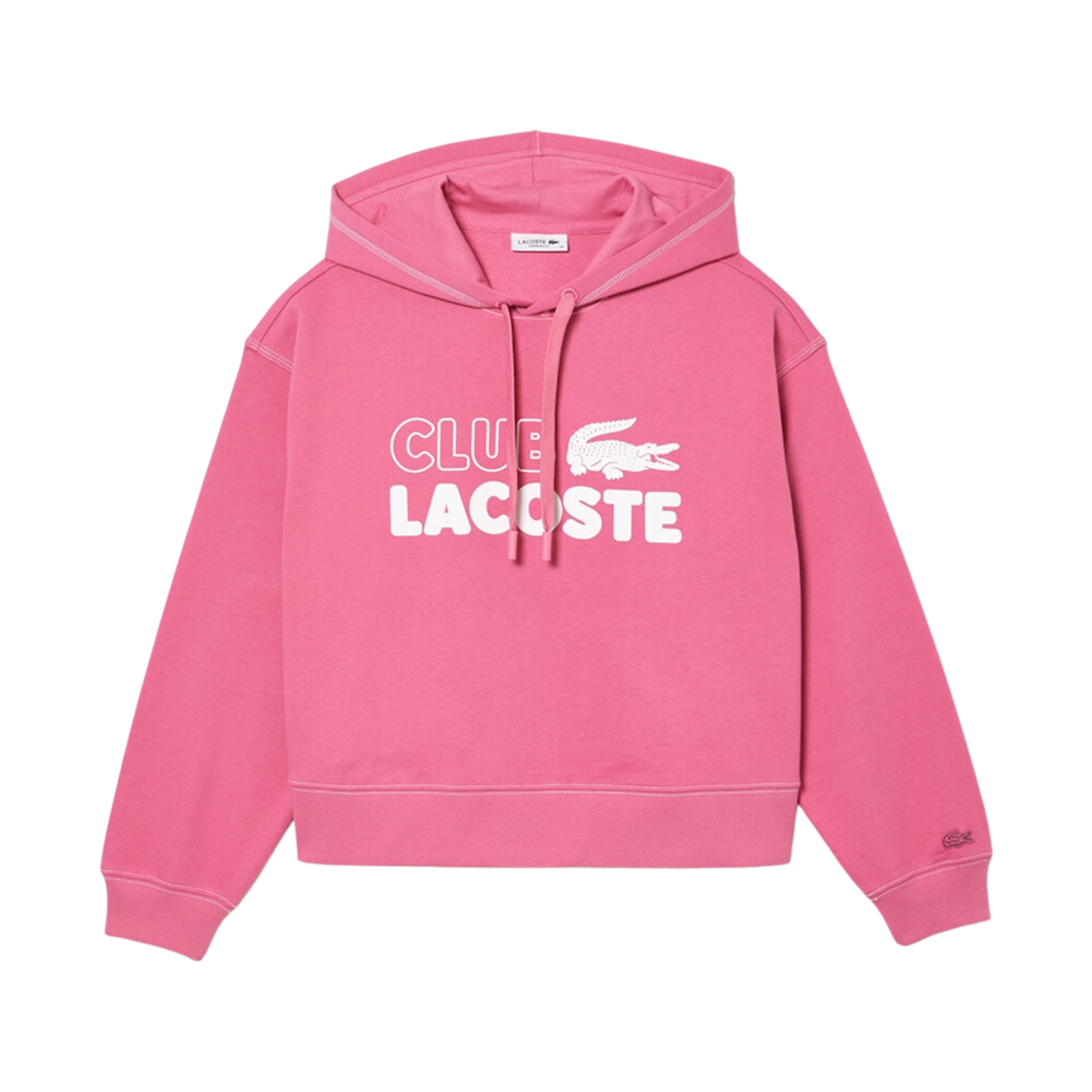 (W) 라코스테 후드 스웨트셔츠 핑크((W) Lacoste  Hoodie Sweatshirt Pink) - 1