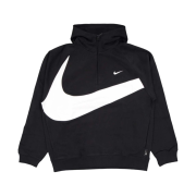 Nike Swoosh Half Zip Fleece Hoodie Black White - Asia