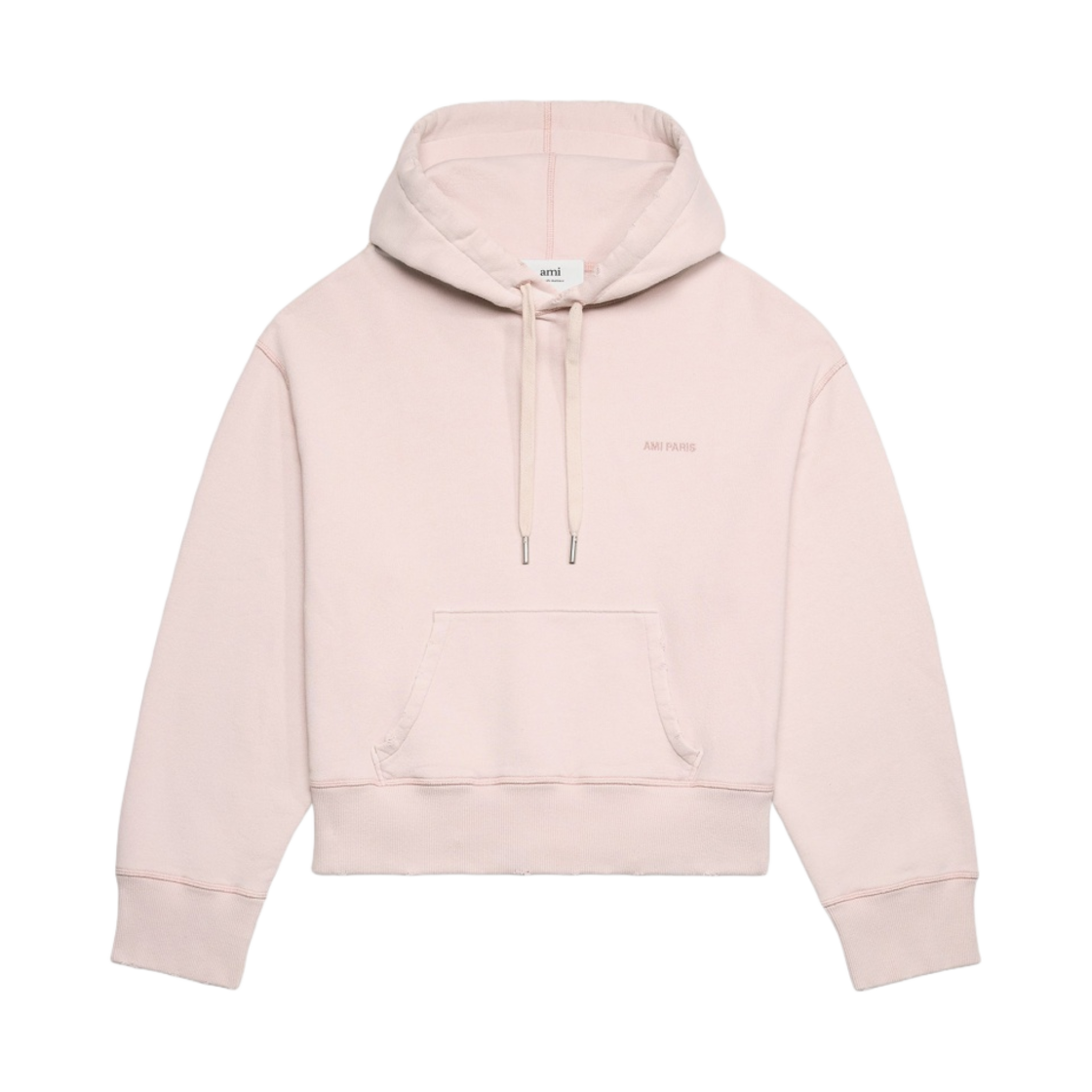 USW216-JE0052-679 Ami Fade Out Hood Sweatshirt Nude Pink