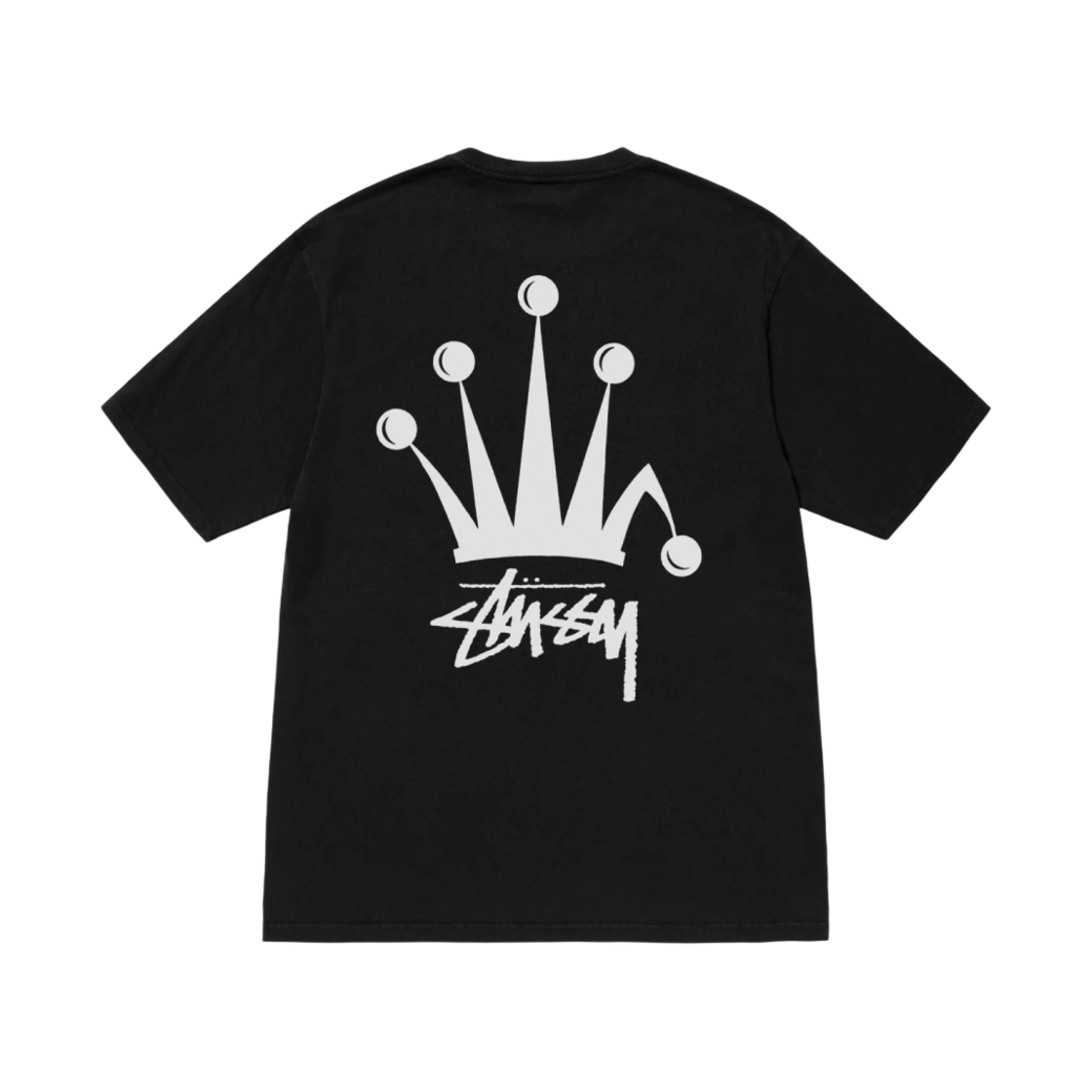 스투시 리갈 크라운 피그먼트 다이드 티셔츠 블랙