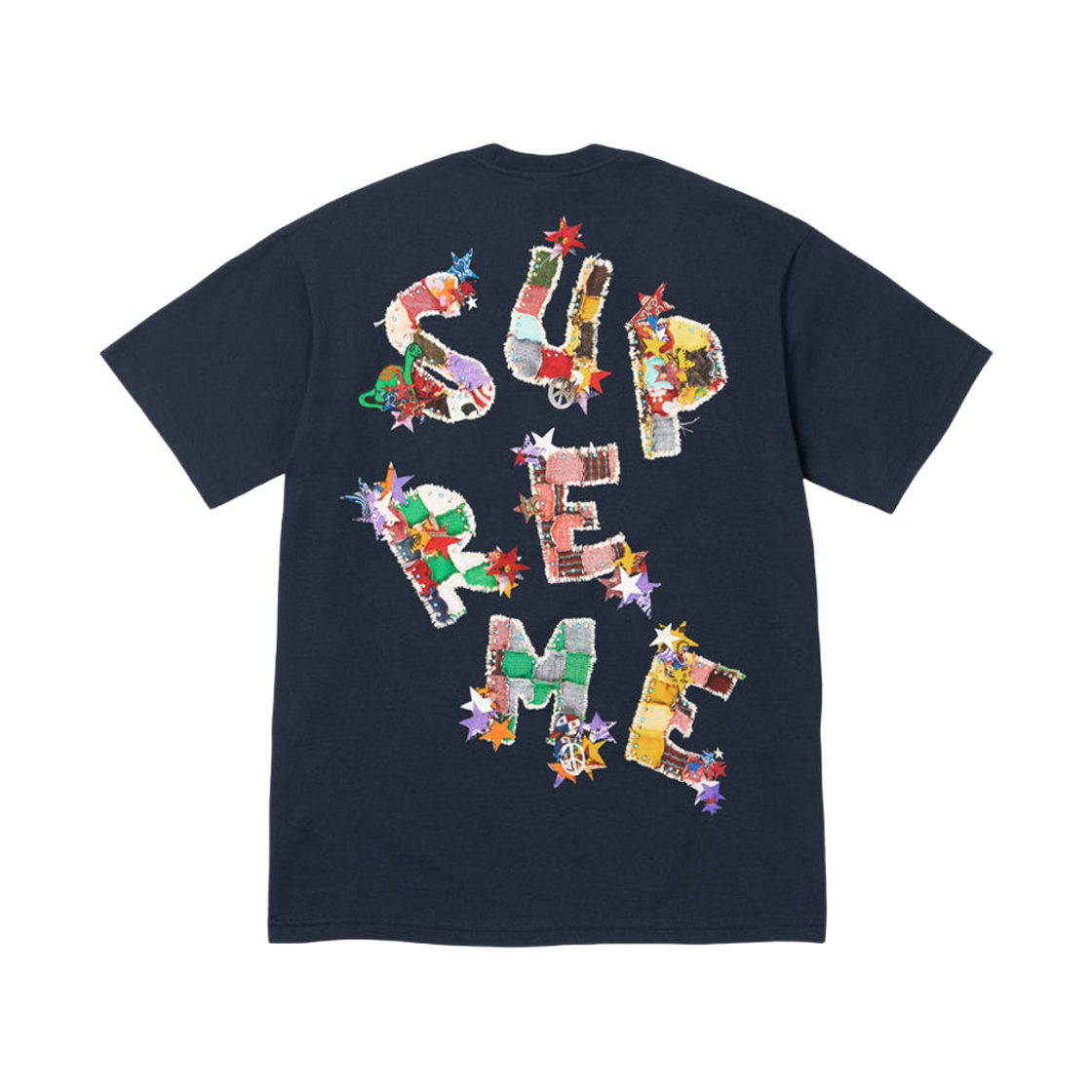 슈프림 패치워크 티셔츠 네이비 - 24SS(Supreme Patchwork T-Shirt Navy - 24SS) - 1