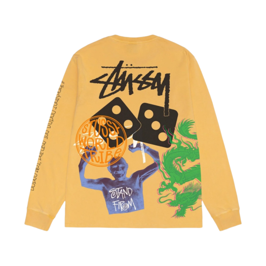 Stussy Strike Pigment Dyed LS T-Shirt Honey