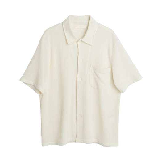 M2202BO Our Legacy Box Shirt Shortsleeve White Boucle