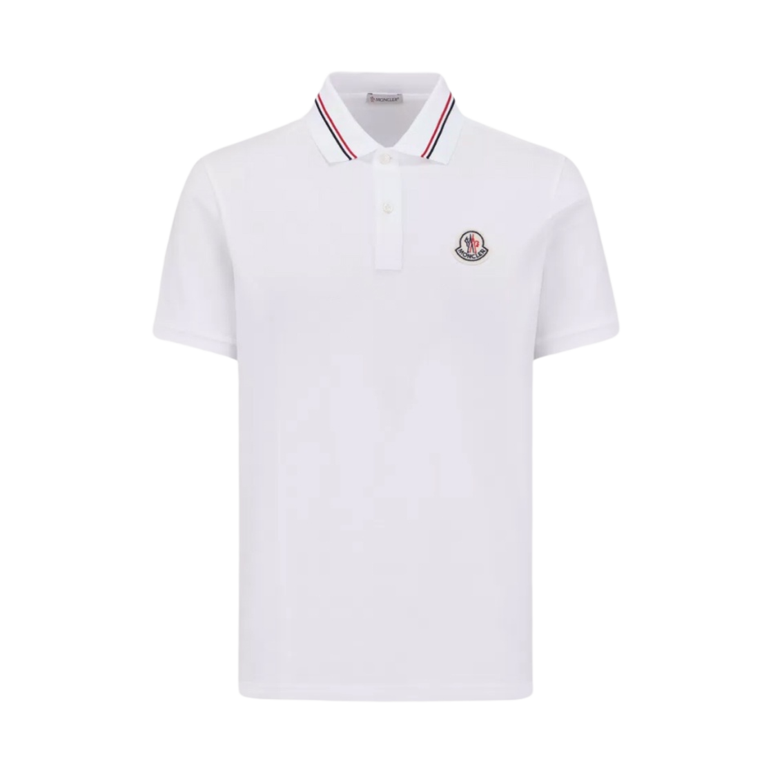 몽클레르 로고 패치 폴로 셔츠 옵티컬 화이트 - 24SS(Moncler Logo Patch Polo Shirt Optical White - 24SS)