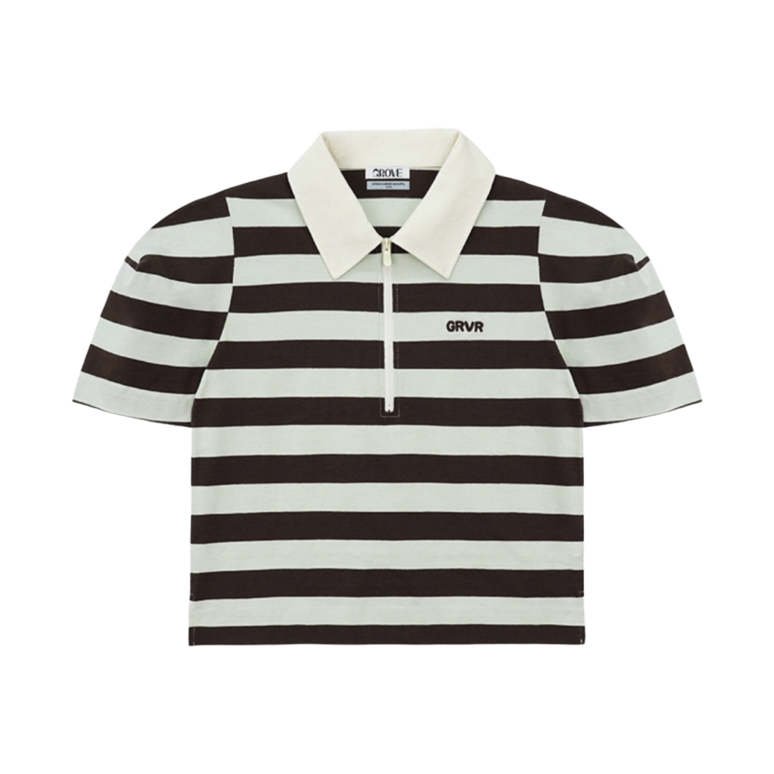 (W) 그로브 에버린 티셔츠 브라운 민트 - 23ES((W) Grove Everlyn T-Shirt Brown Mint - 23ES)