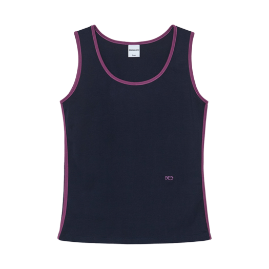 253LSLTOP008 Enzoblues Lined Sleeveless Navy