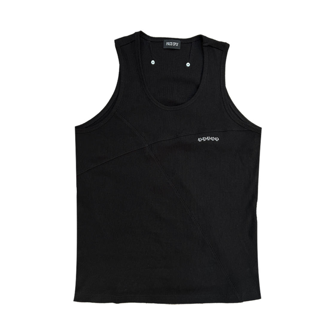 [트리플적립] 파코서플라이 팟지 로고 탱크탑 블랙([트리플적립] PACOSPLY Podge Logo Tank Top Black)