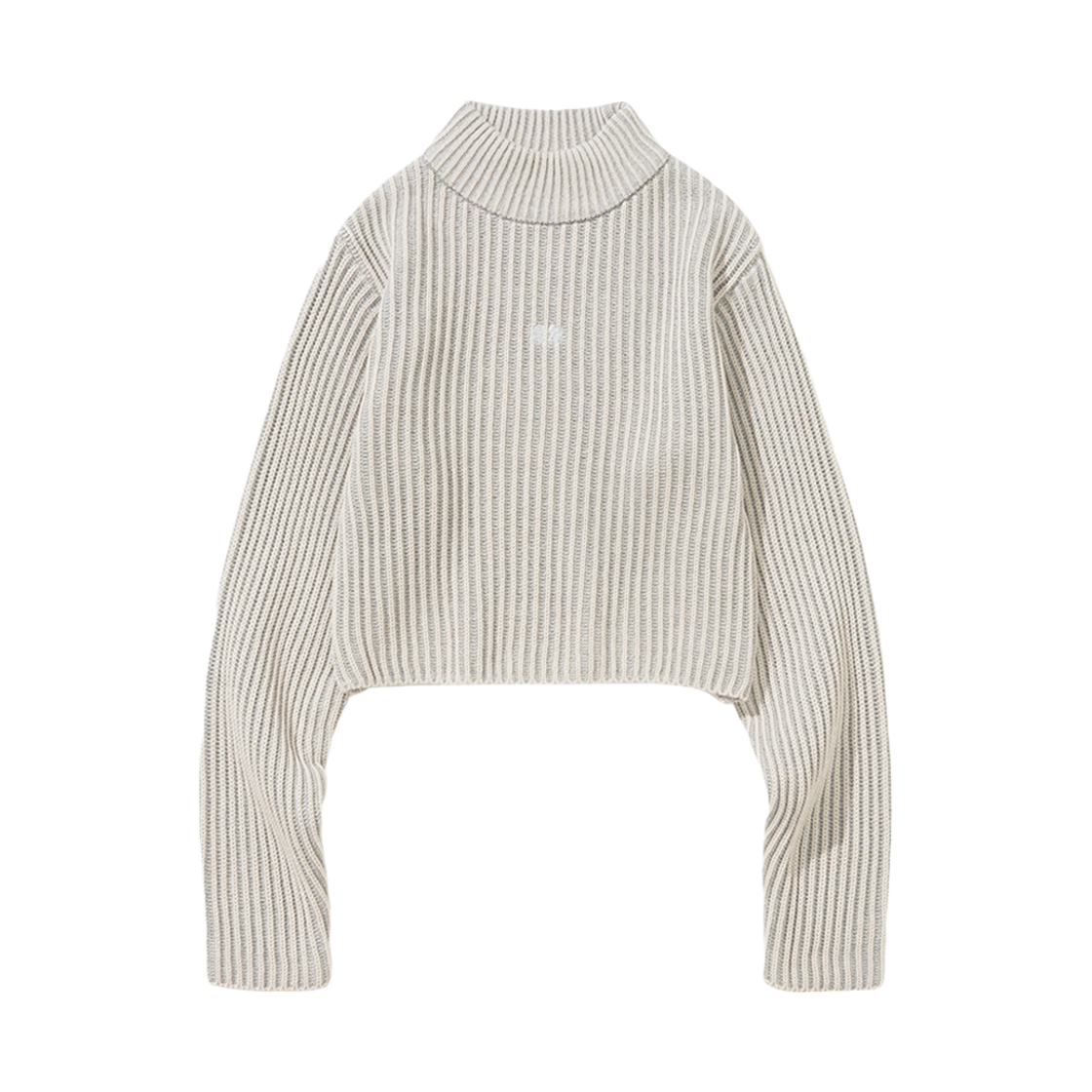 K24AWUK06SW Knitted Two-tone Ribbed Embroidery Logo Knit Women Swiss