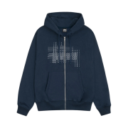 Stussy Refracted Zip Hoodie Navy