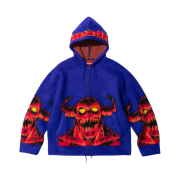 Supreme x Toy Machine Zip Up Hooded Sweater Blue - 24SS