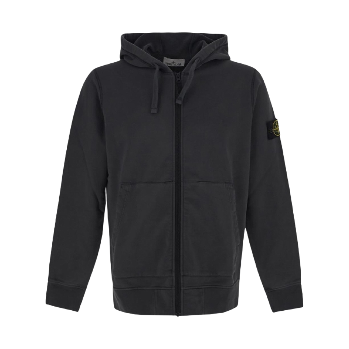 101564251-V0065 Stone Island 64251 Cotton Fleece Full Zip Hooded Sweatshirt Dark Grey - 23SS