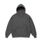 Supreme Overdyed Small Box Zip Up Hooded Sweatshirt Black - 24SS
