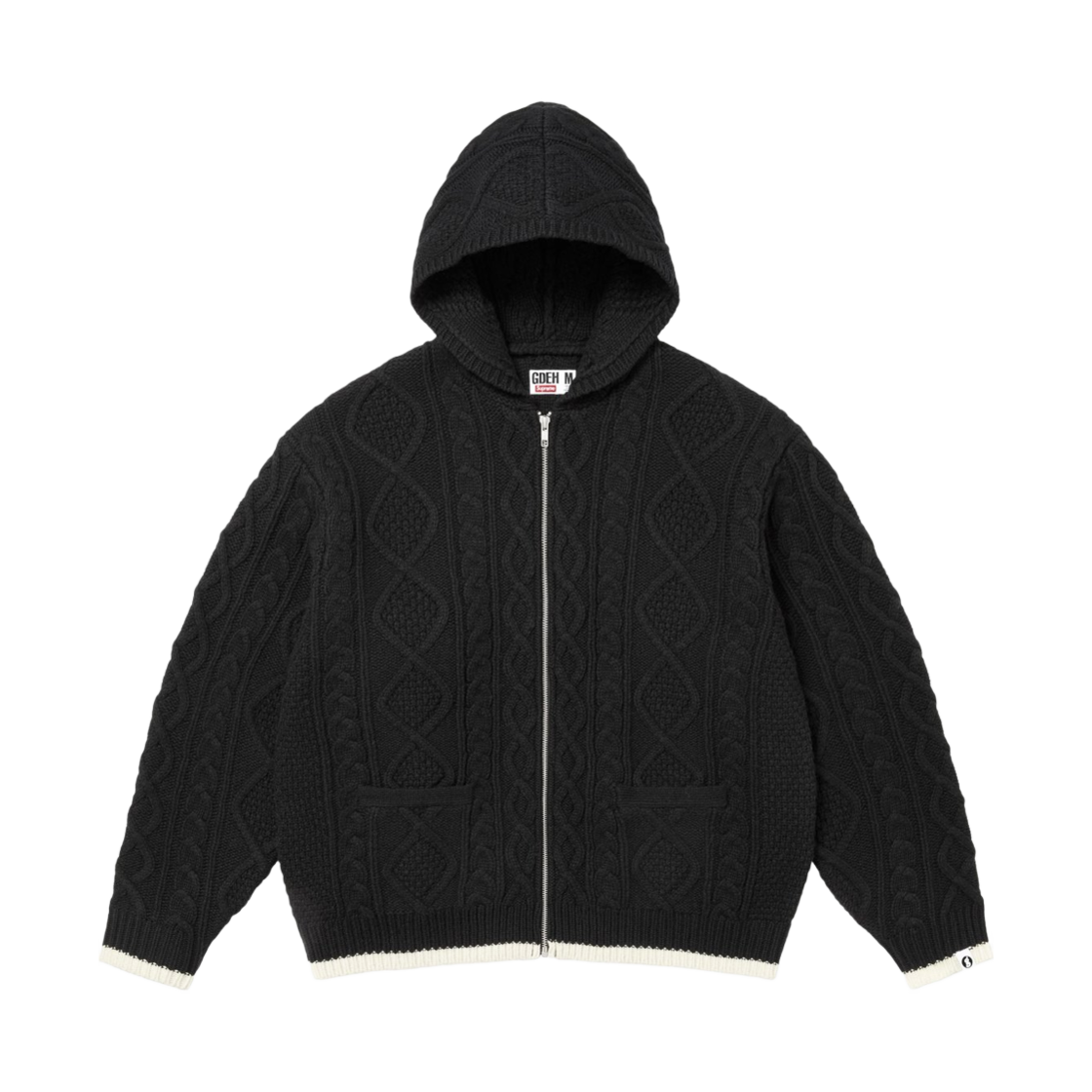 - Supreme x GOODENOUGH Zip Up Hooded Sweater Black - 25SS