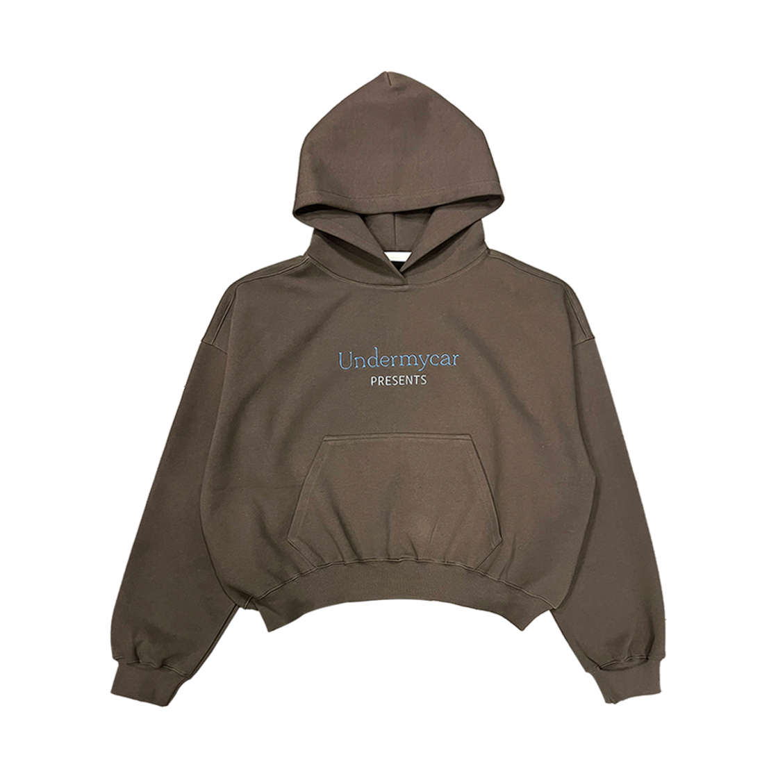 UMCPOCBRBSH Undermycar POC Two Tone Classic Logo Bonded Sweat Hoodie Brown BL SB