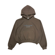 Undermycar POC Two Tone Classic Logo Bonded Sweat Hoodie Brown BL SB