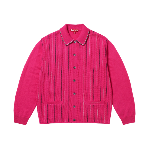 슈프림 헤링본 가디건 블랙 - 25SS | Supreme | KREAM