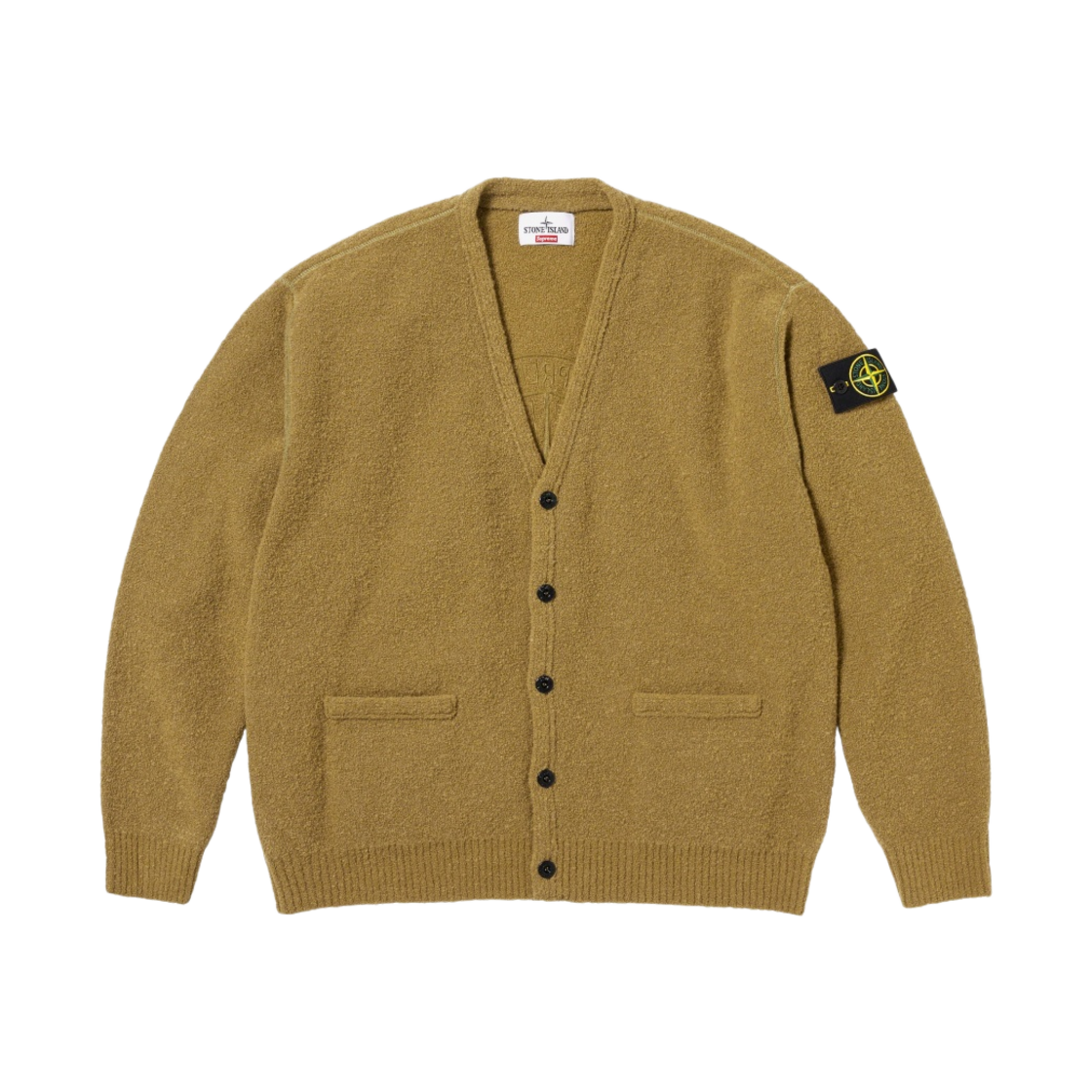 슈프림 x 스톤 아일랜드 부클 가디건 올리브 - 23FW(Supreme x Stone Island Boucle Cardigan Olive - 23FW)