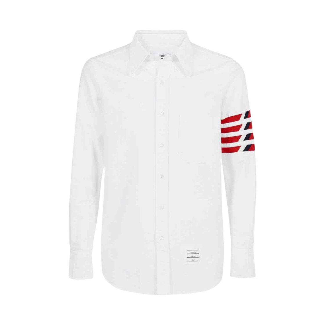 MWL374C-06177-100 Thom Browne Oxford Seamed 4-Bar Straight Fit Shirt White