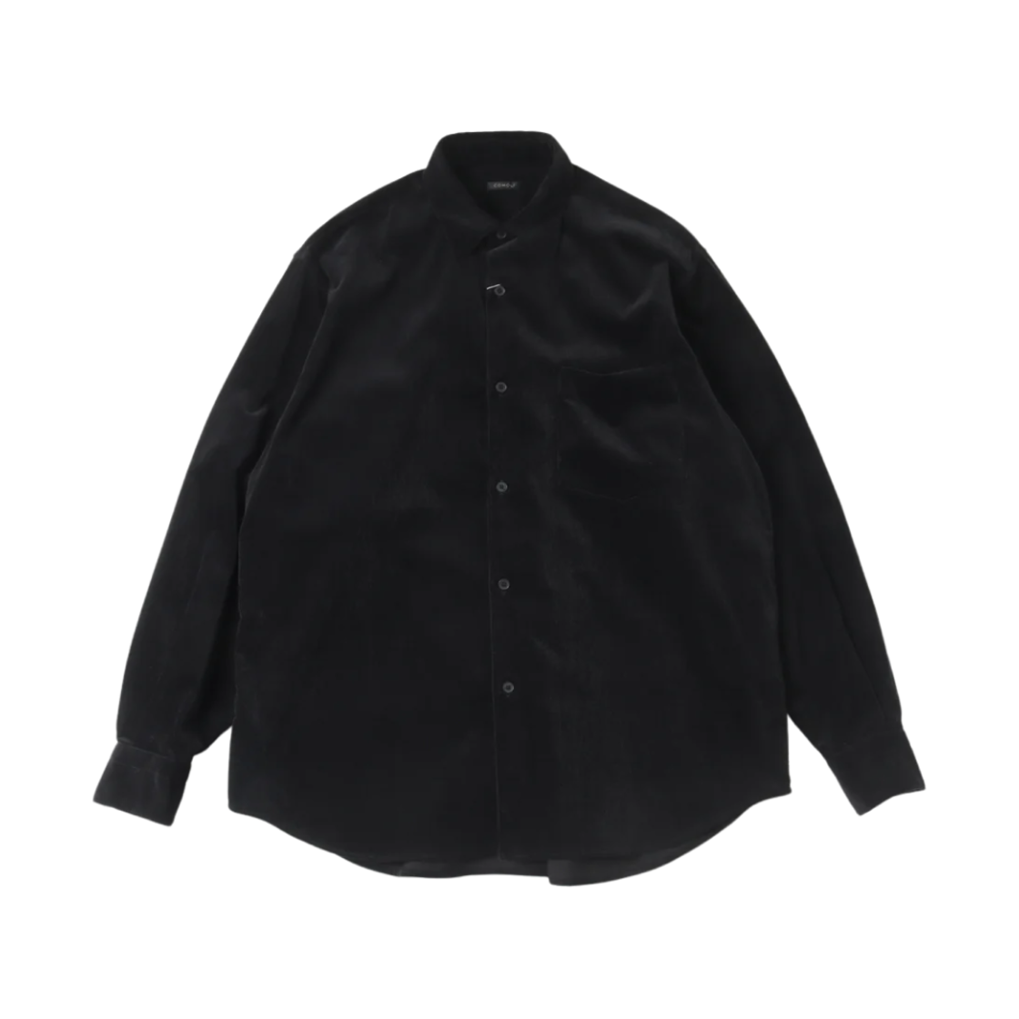 코모리 코듀로이 코모리 셔츠 블랙 - 24AW(Comoli Corduroy Comoli Shirt Black - 24AW)