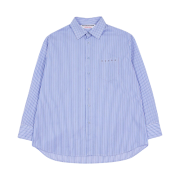 The Museum Visitor Five Star Stud Pocket Shirts Blue