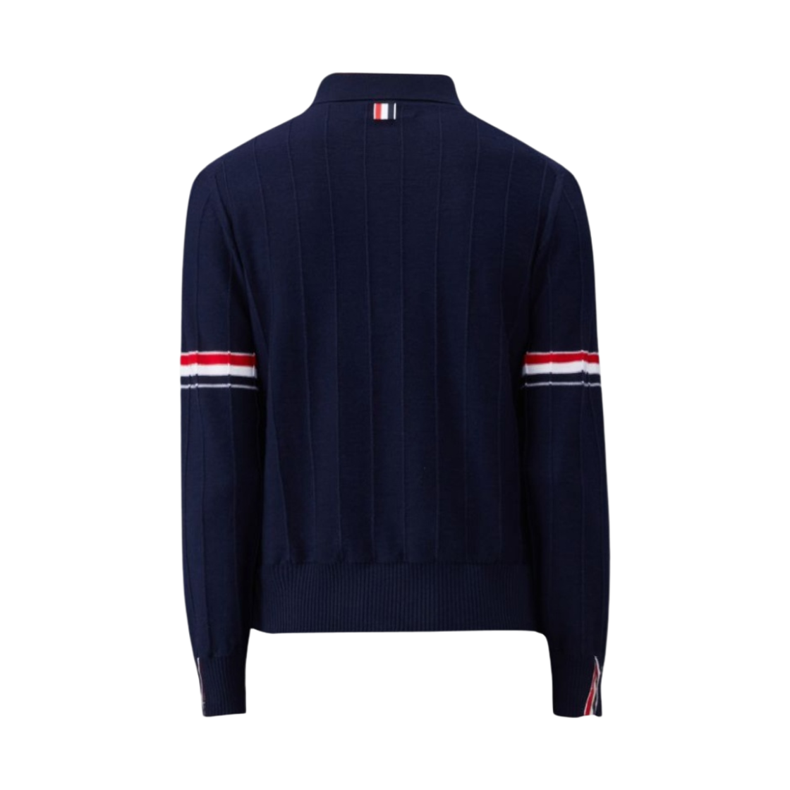 톰브라운 울 릴렉스드 암밴드 폴로 네이비(Thom Browne Wool Relaxed Armband Polo Navy) - 2