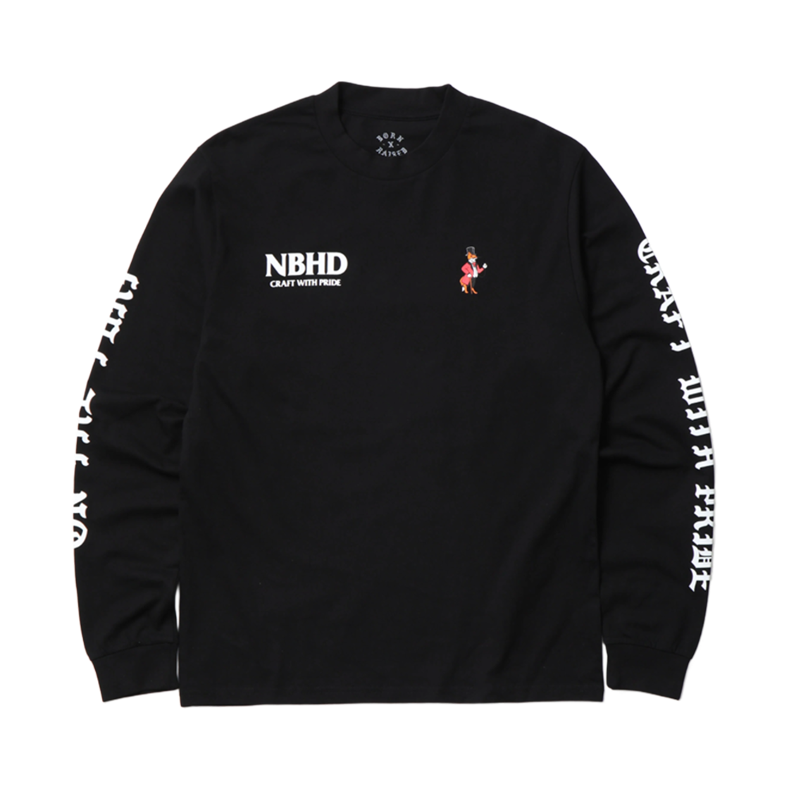 네이버후드 x 본앤레이즈드 티셔츠 롱슬리브 2 블랙(Neighborhood x Born X Raised T-Shirt L/S 2 Black)