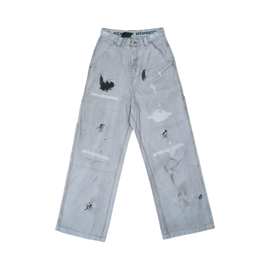 스팁 선라이즈 그런지 워싱 그레이블루 데님(STEEPC Sunrise Grunge Washing Grayblue Denim)