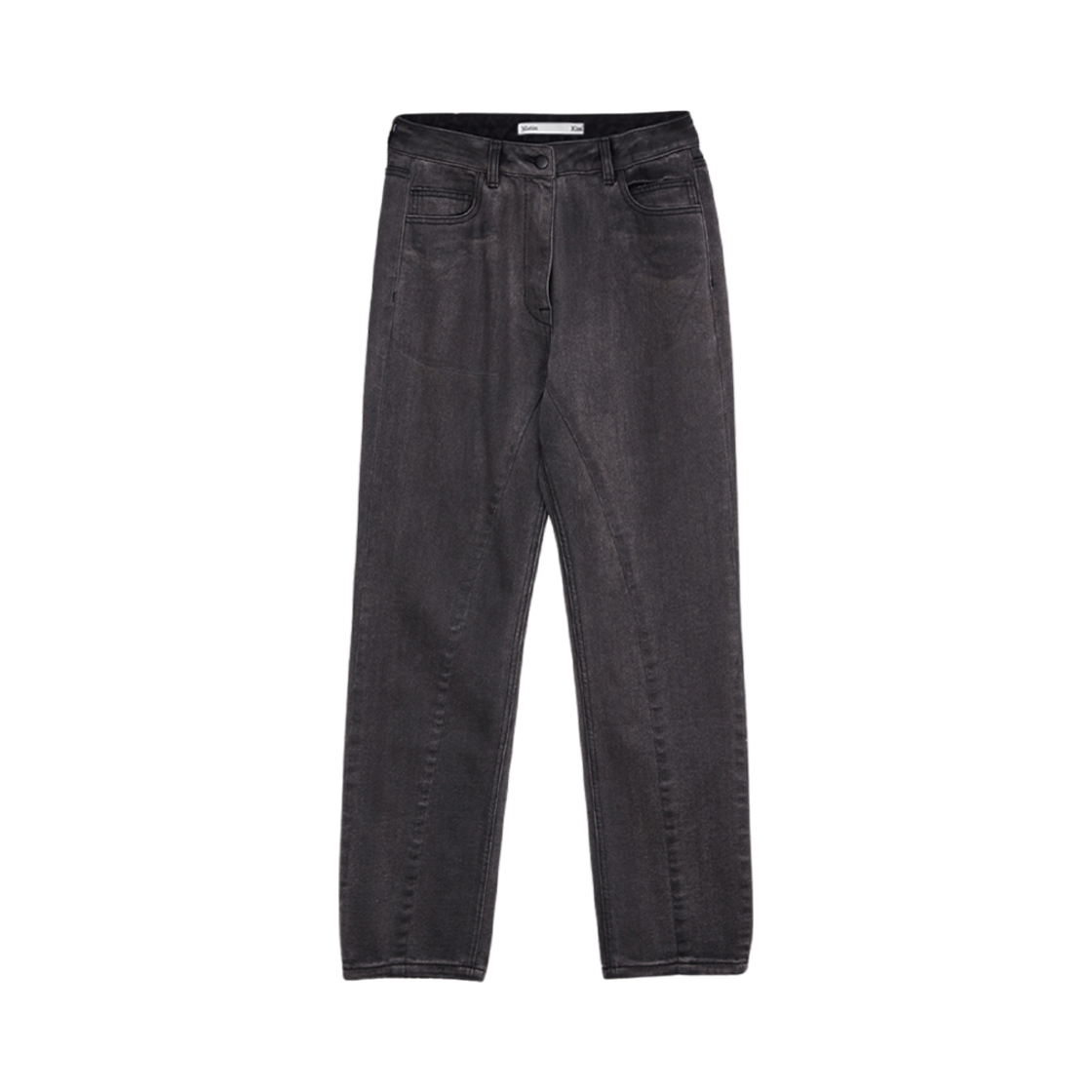 MK229NDN032M0BB (W) Matin Kim Coating Washed Denim Pants Black