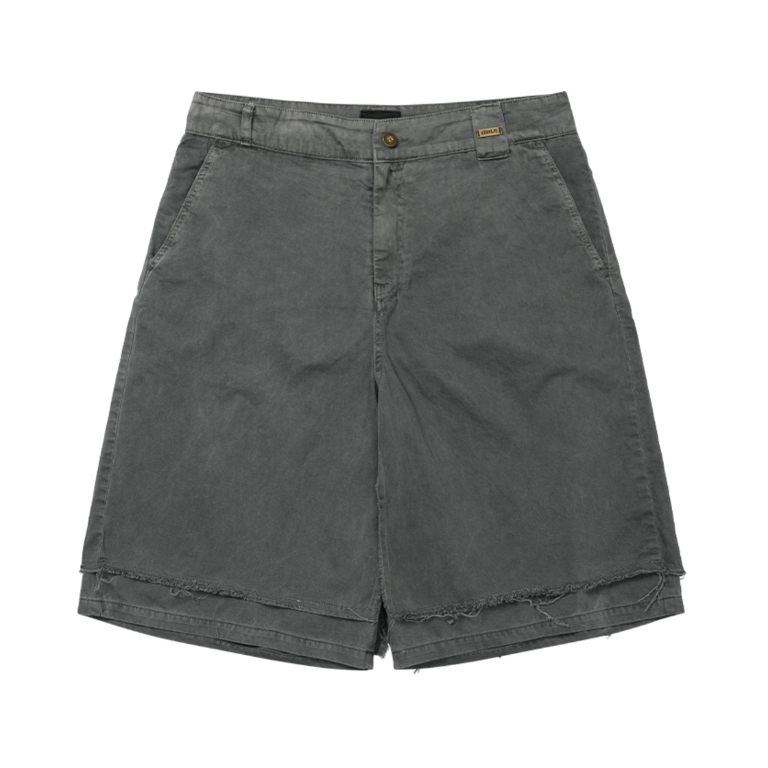 AJ252PT006CH AJOBYAJO Washed Layered Skirt Shorts CHARCOAL