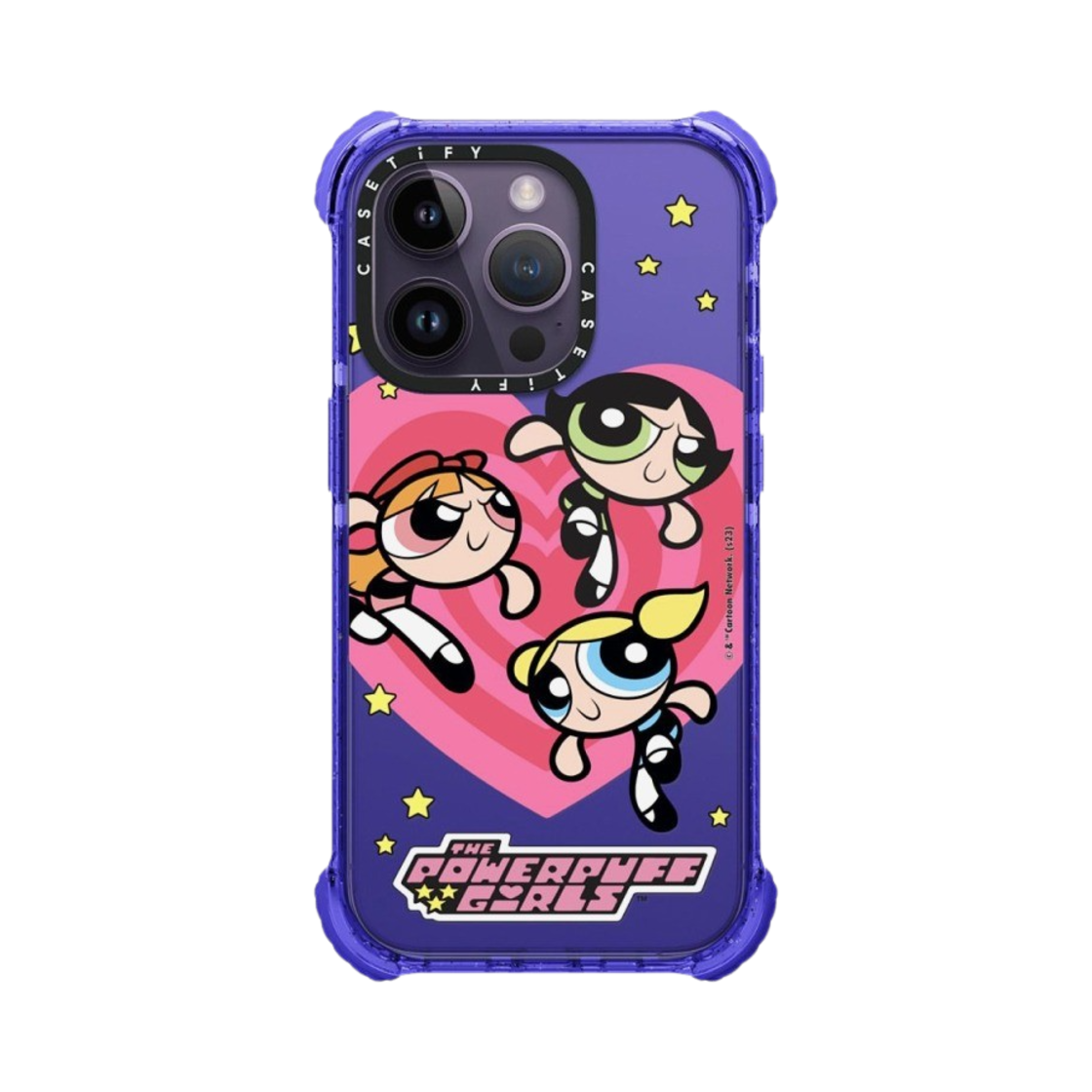 케이스티파이 x 파워퍼프걸 아이폰 하트 울트라 임팩트 범퍼 케이스 반투명 페리 퍼플(Casetify x The Powerpuff Girls iPhone Heart Ultra Impact Bumper Case Sheer Peri Purple) - 2