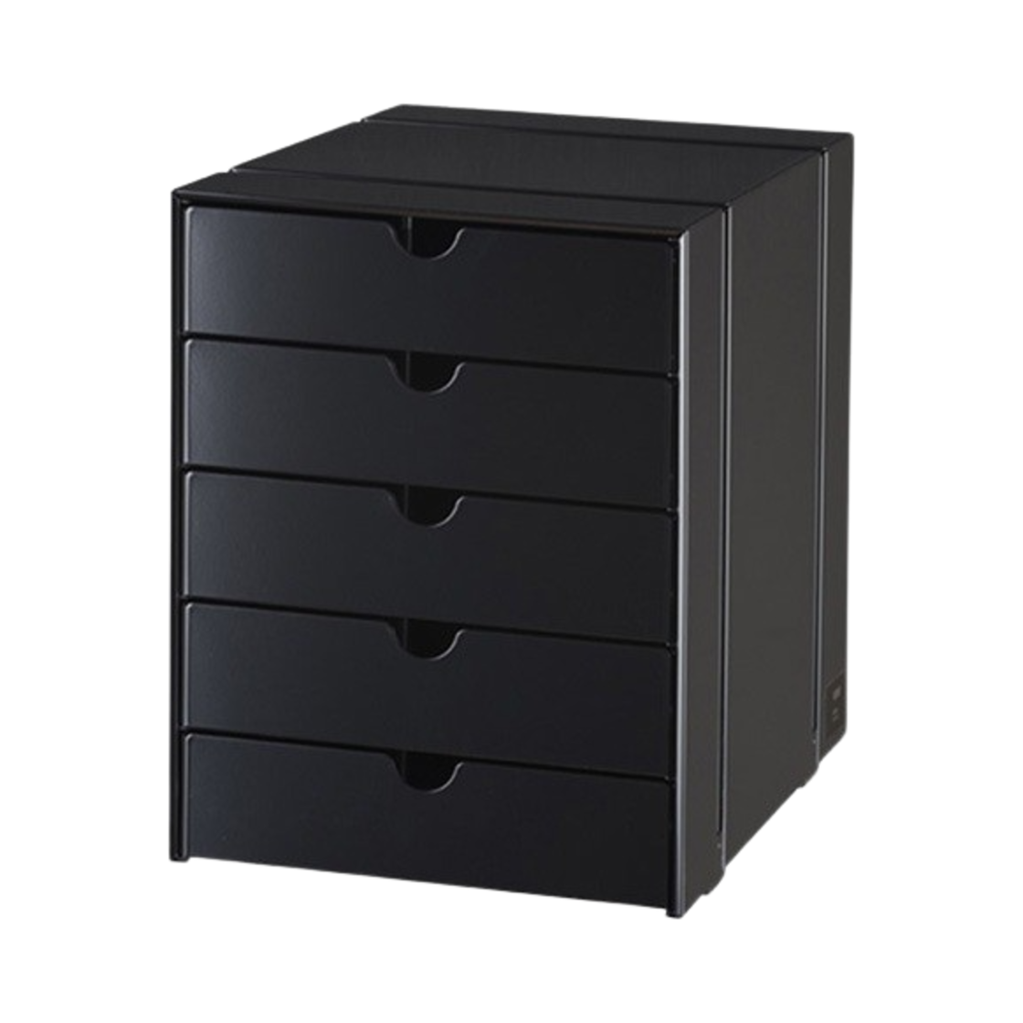 USM 이노스 박스 세트 C4 5단 트레이 그라파이트 블랙(USM Inos Box Set C4 with 5 Closed Trays Graphite Black)