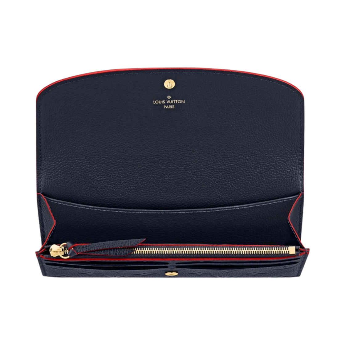 루이비통 에밀리 월렛 모노그램 앙프렝뜨 레더 네이비 블루 레드(Louis Vuitton Emilie Wallet Monogram Empreinte Leather Navy Blue Red) - 3