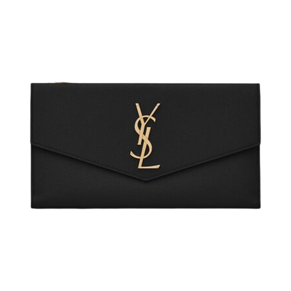 생로랑 업타운 라지 월렛 그레인 드 뿌드르 엠보스 레더 블랙(Saint Laurent Uptown Large Wallet in Grain De Poudre Embossed Leather Black) - 1