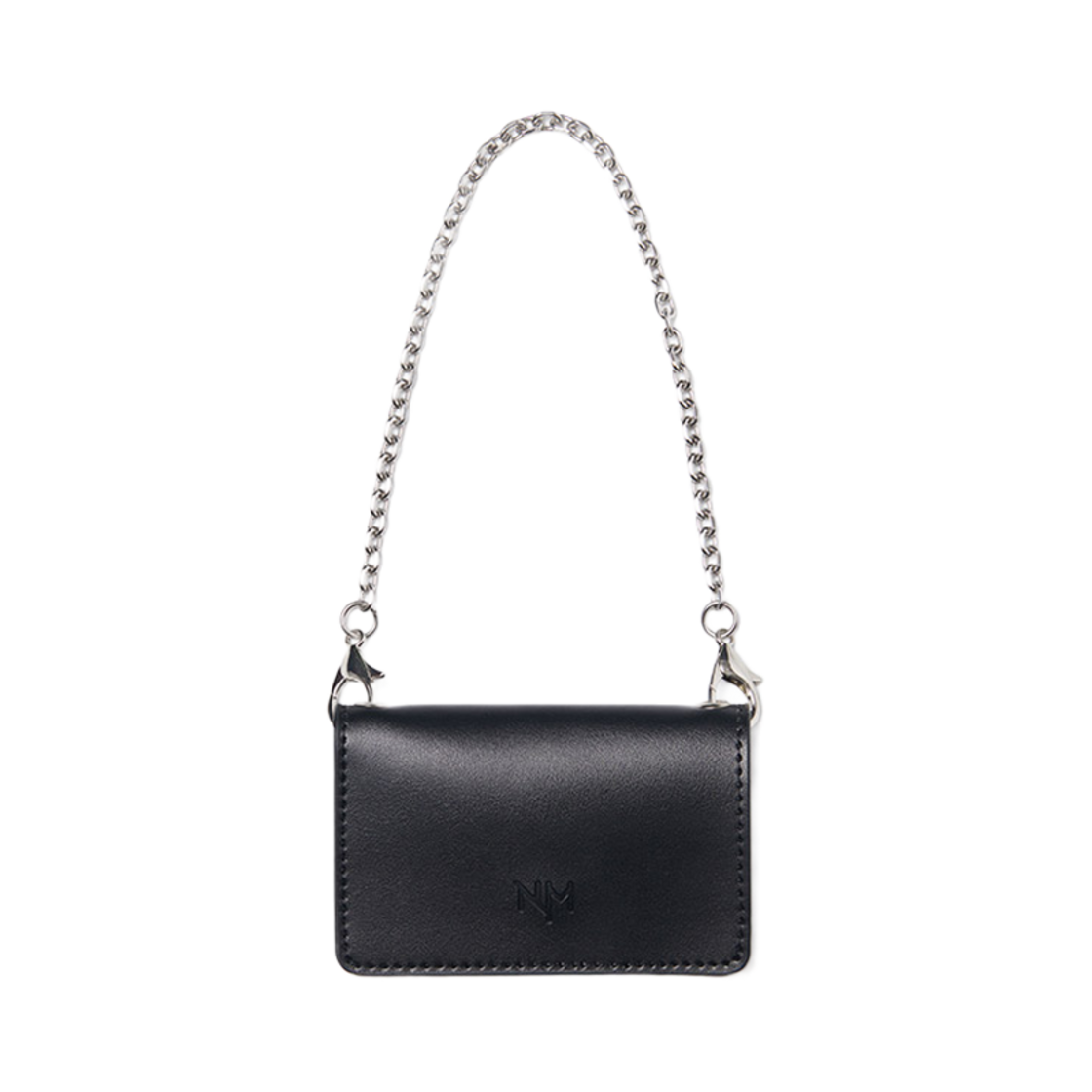 NMSS52AC03BLK NOMANUAL Chain Leather Wallet Black