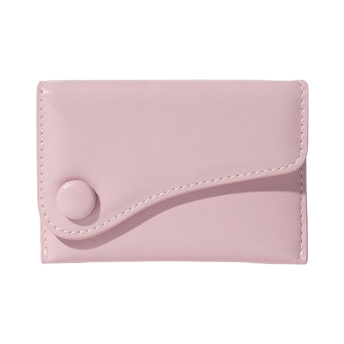 L0896170489 Le Masque Dot Saddle Slim Mini Card Wallets Baby Pink