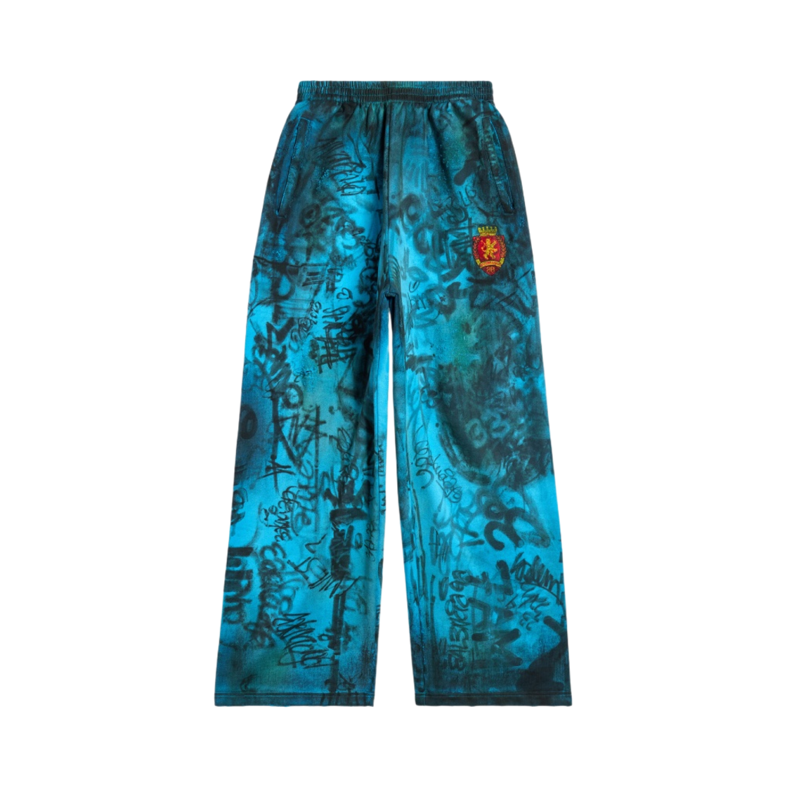 발렌시아가 스케이터 배기 스웨트팬츠 블루 스카이