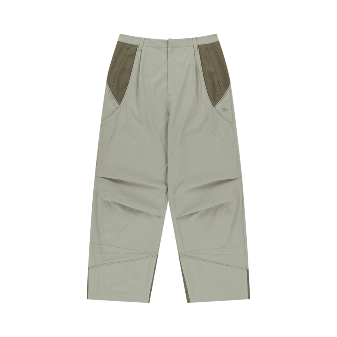 SG2501PT04BE Sansan Gear Linen Block Pants Beige - 대표 이미지 #1