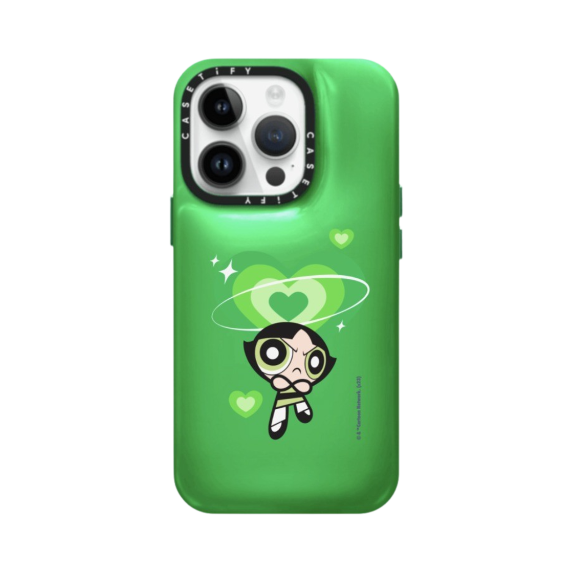 케이스티파이 x 파워퍼프걸 커스텀 아이폰 버터컵 필로우 케이스 캘리 그린(Casetify x The Powerpuff Girls Custom iPhone Buttercup Pillow Case Kelly Green) - 1