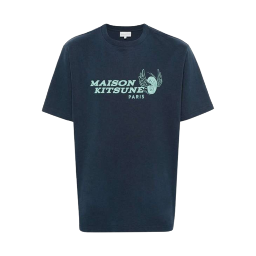 Maison Kitsune Racing Fox Comfort T-Shirt Ink Blue