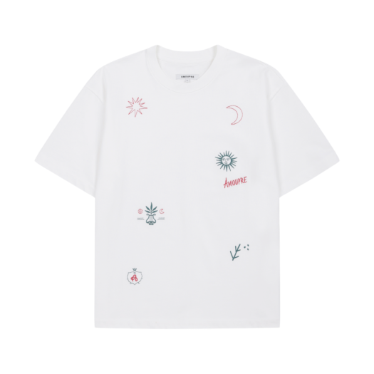 J3TAM25331WHX AMOUPRE Embroidered Short Sleeve T-shirt White