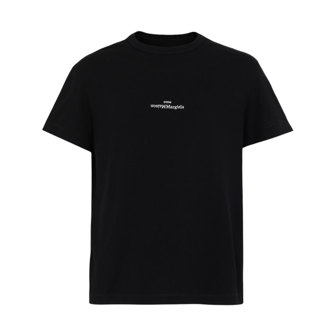 S30GC0701S22816900 Maison Margiela Distorted Logo T-Shirt Black