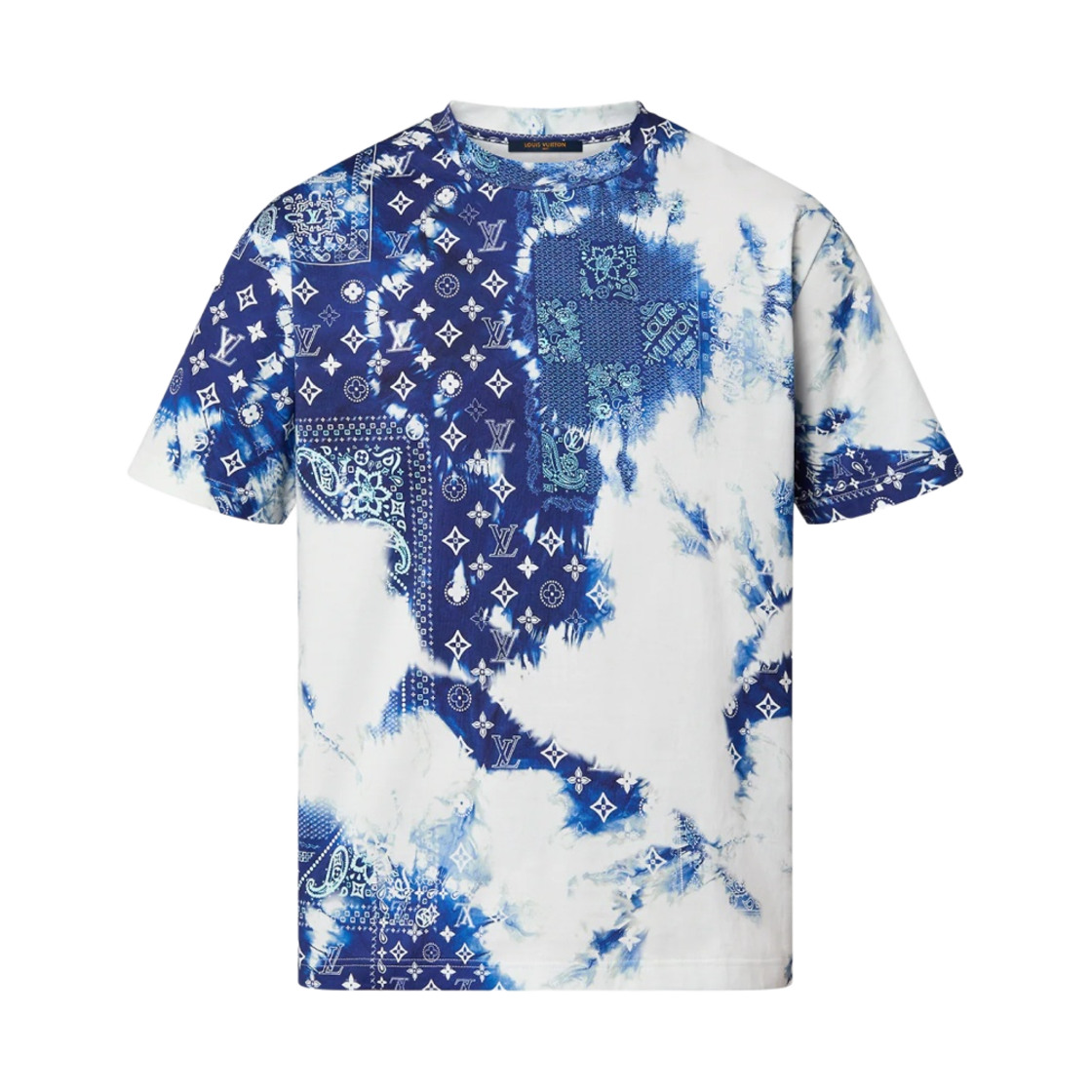 루이비통 모노그램 반다나 프린티드 티셔츠 인디고(Louis Vuitton Monogram Bandana Printed T-Shirt Indigo) - 1