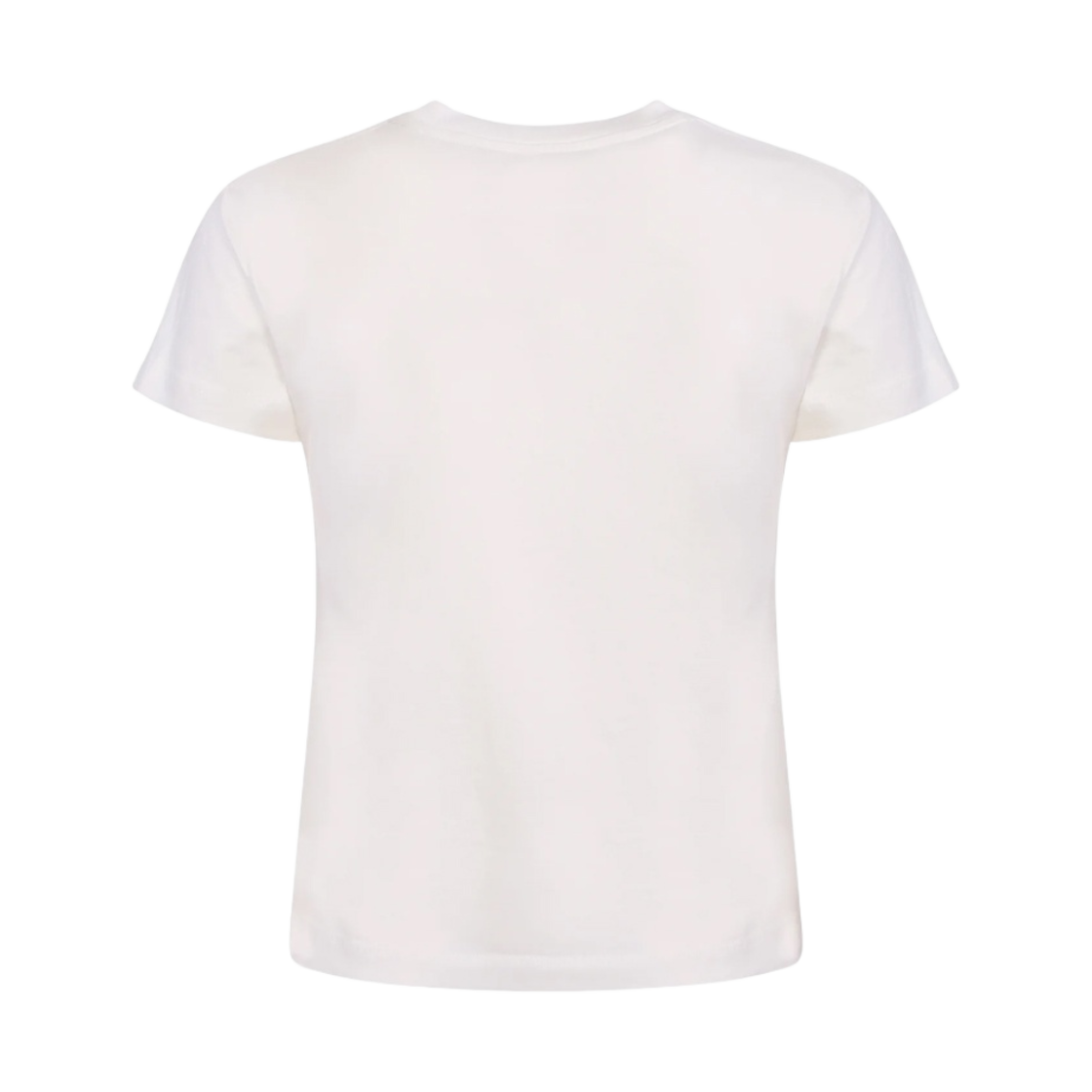(W) MM6 메종 마르지엘라 로고 패치 티셔츠 화이트((W) MM6 Maison Margiela Logo Patch T-Shirt White) - 2