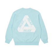 Palace Tri-Ferg Slub Crew Light Blue - 22FW