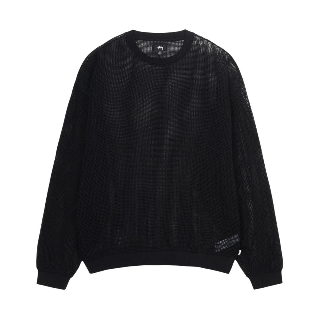스투시 코튼 메쉬 롱슬리브 크루 블랙(Stussy Cotton Mesh LS Crew Black) - 1