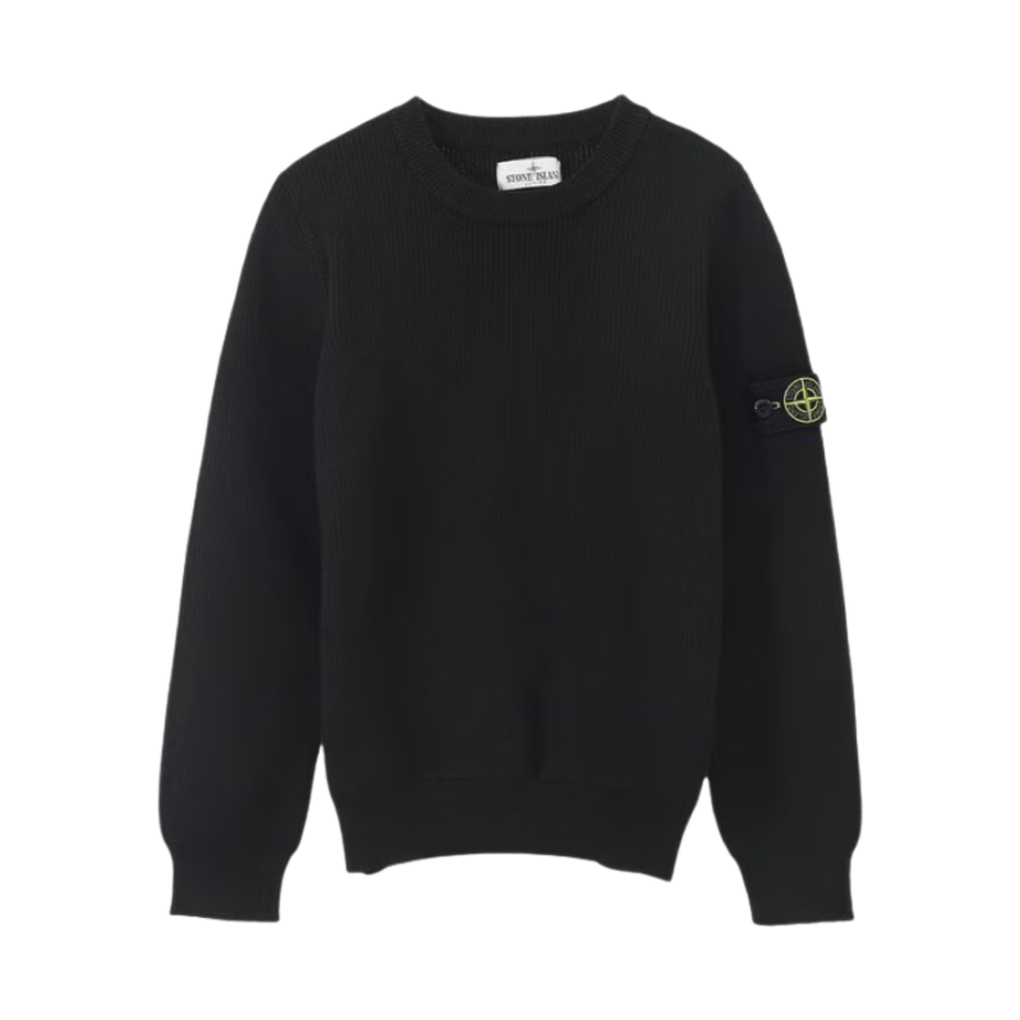 7816504A3-V0029 (Kids) Stone Island Garment Dyed Sweater Black - 23SS