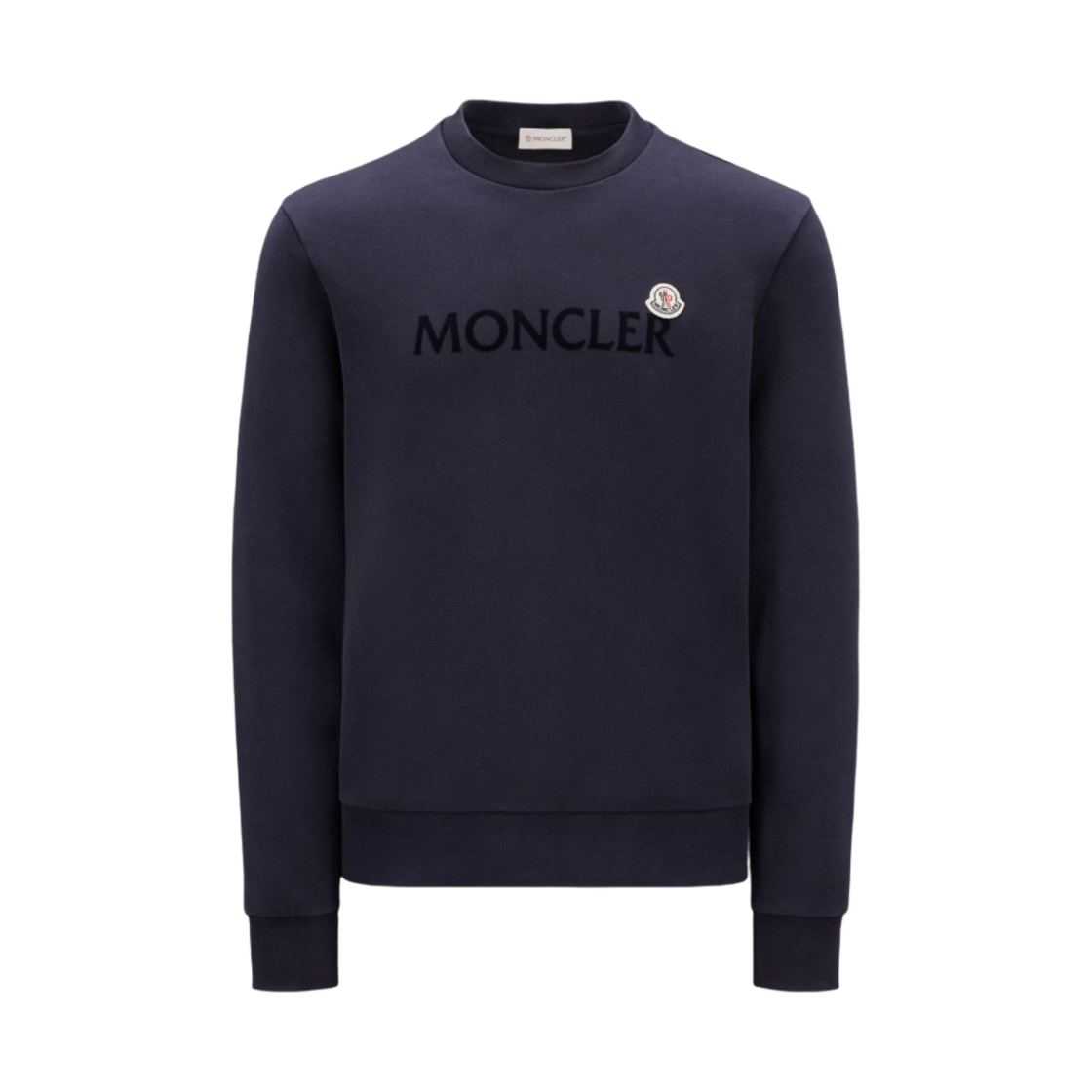 I2-091-8G00048-809KR-778 Moncler Logo Patch Sweatshirt Night Blue - 23FW - 대표 이미지 #1