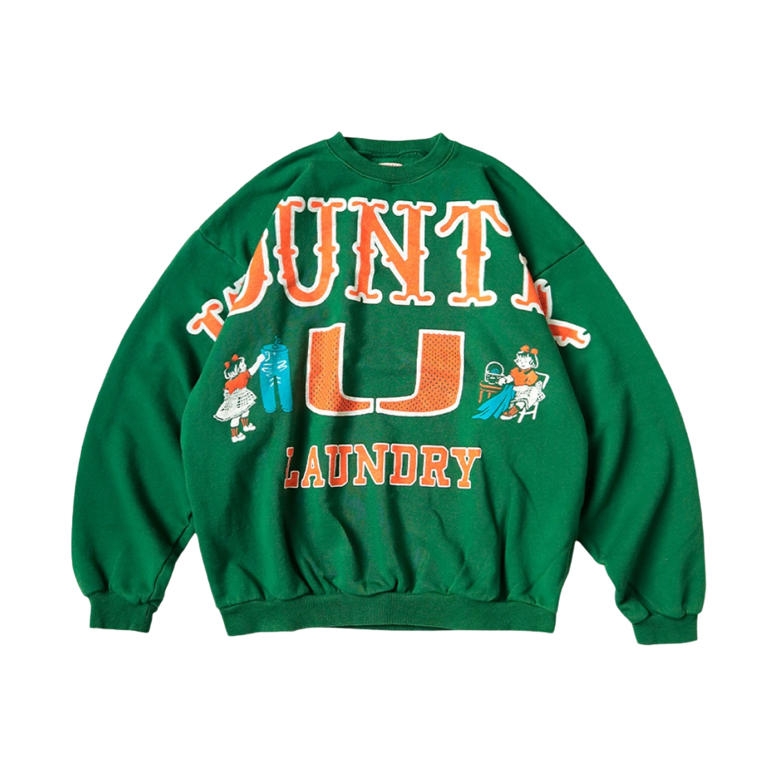 EK-1280/LC/LCA Kapital 30 Fleece Big Sweatshirt Green