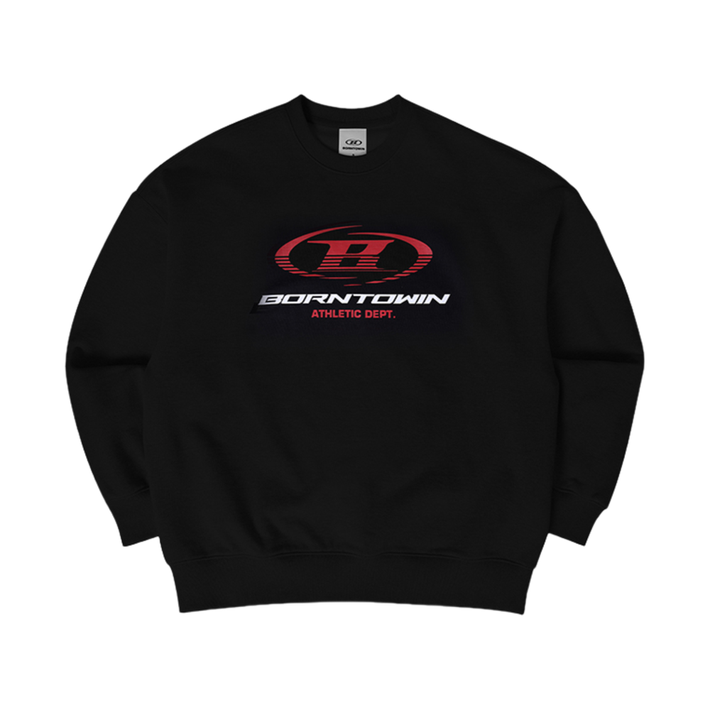 본투윈 B 심볼 레드라인 스웻셔츠 블랙