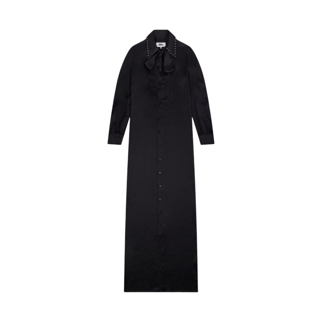 (W) MM6 메종 마르지엘라 플루이드 엑스트라 롱 드레스 블랙((W) MM6 Maison Margiela Fluid Extra Long Dress Black) - 1